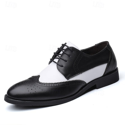 Shoes with Brogue and Men's White Black Oxford