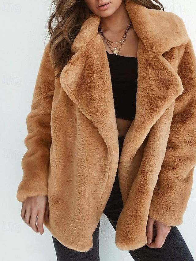 Women's Comfortable Teddy Coat Warm Furs Fur Faux