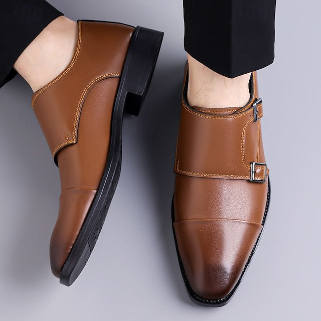 Elegant Shoes – Double Strap Monk Leather Men's