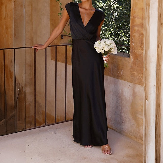 Women's Long Dress Maxi Dress Satin Dress Party Dress