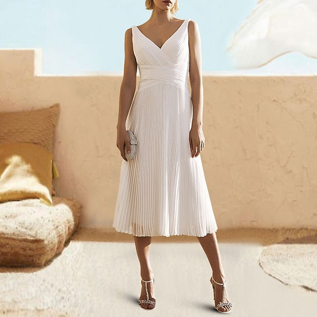 A-Line Cocktail Dresses Elegant Dress Formal Wedding Guest Tea
