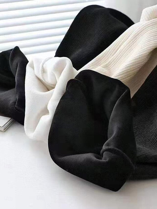 Thick wide leg pants for autumn and winter high waisted loose