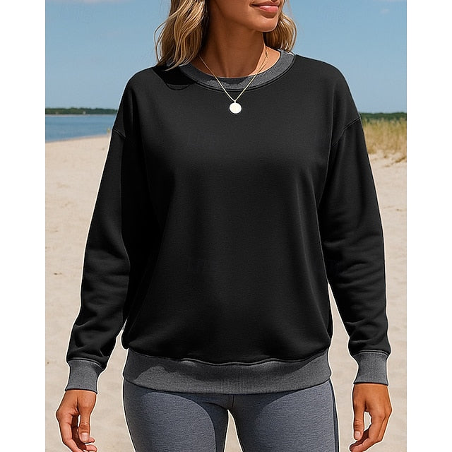 Women's Pullover Sweatshirt Casual Tops Long Sleeve Top