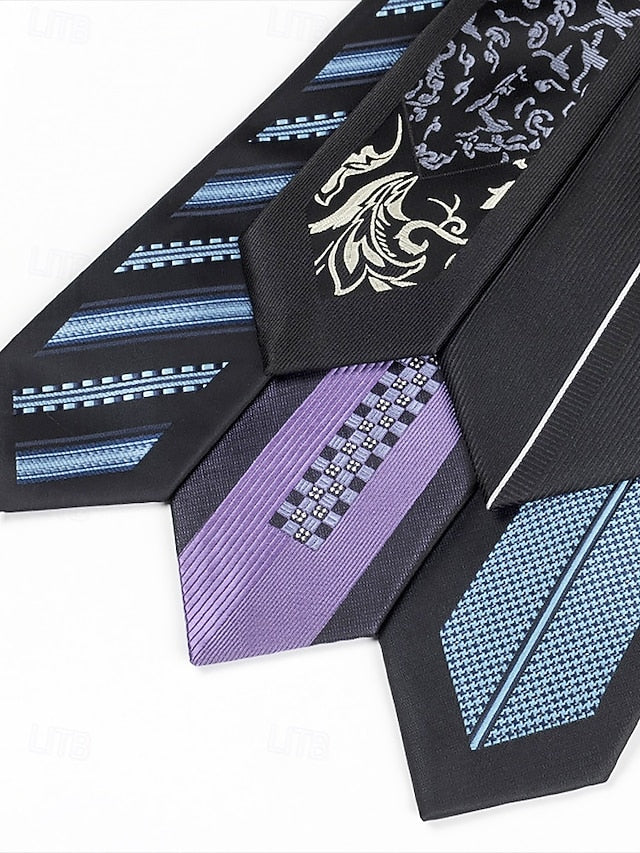 Narrow - 6cm Tie Pattern Positioning Stripe Men's