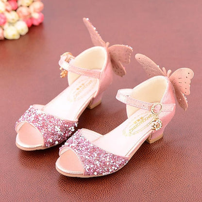 Shoes Princess Sparkly Girls' Glittery Butterfly
