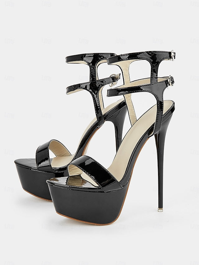 Heels High Leather Platform Women's Patent Stiletto –