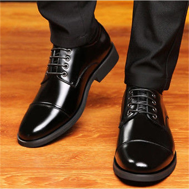 Black Patent Shoes Lace-Up with Men's Oxford Leather