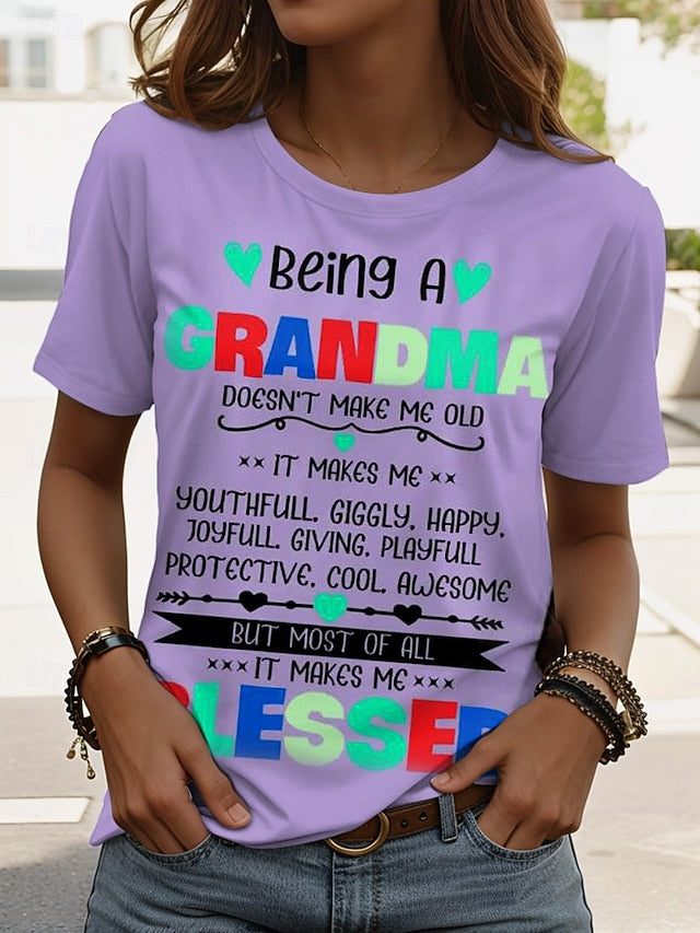 Mother's Day Women's T Shirt Graphic Letter Stylish
