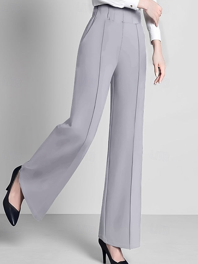 Women's Wide Leg Chinos Streetwear Casual Full Length