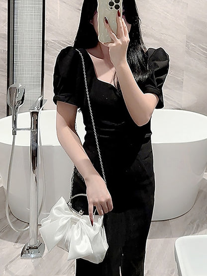 Elegant Bow Women's Satin Clutch Bag Pearl – Evening