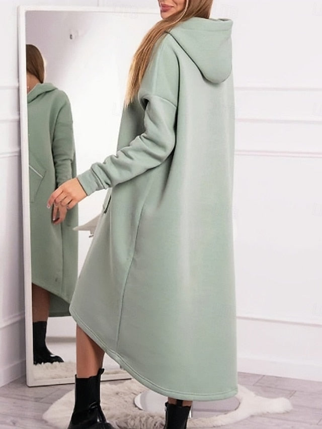 Women's Midi Dress Hoodie Dress Casual Dress Fashion Modern