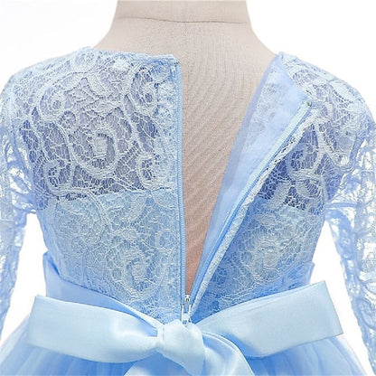 Girls' Sleeve Wedding Girl Dress Flower Half Kids