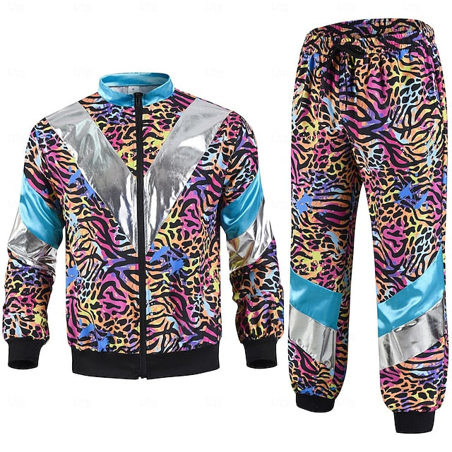 Hippie 1980s Street Style Outfits Jacket Shorts Disco Fancy