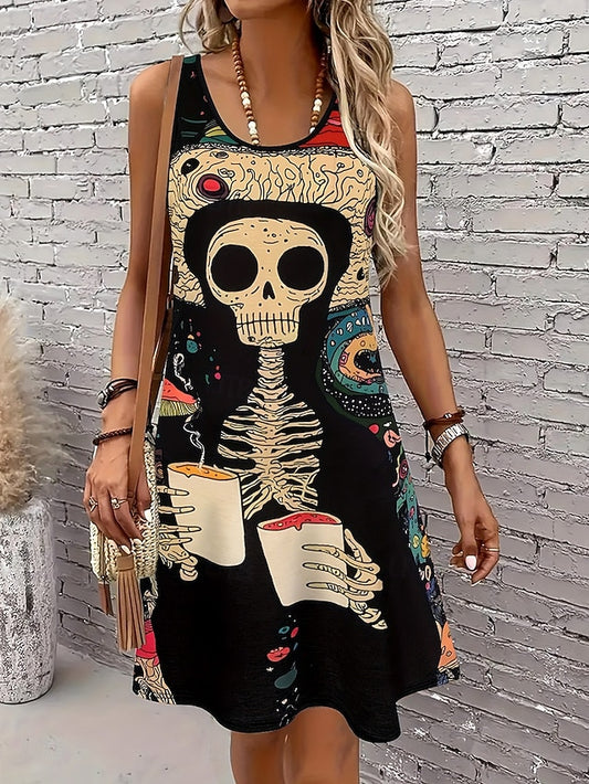 Women's Knee Length Dress Casual Dress A Line Dress Vintage