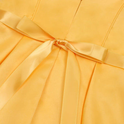 Party Dress Kids Sleeveless Girls' Color Solid Formal