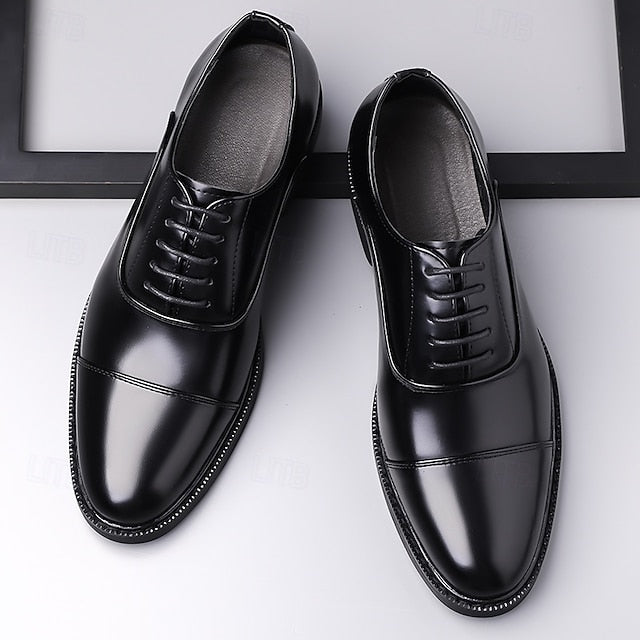 Shoes Cap-Toe – Oxford Design Classic Men's Brown