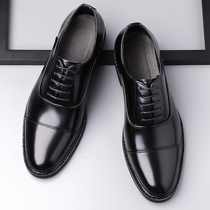 Shoes Cap-Toe – Oxford Design Classic Men's Brown