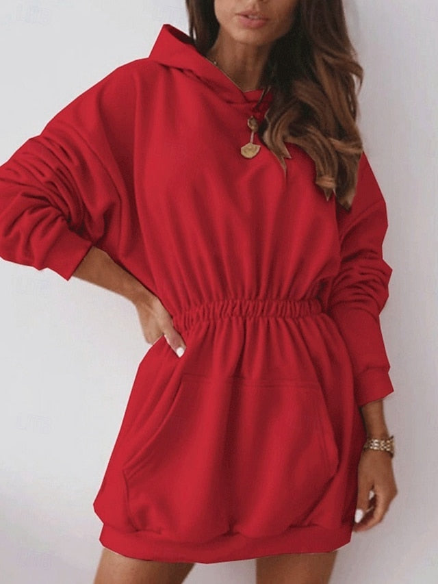 Women's Mini Dress Hoodie Dress Casual Dress Fashion Modern