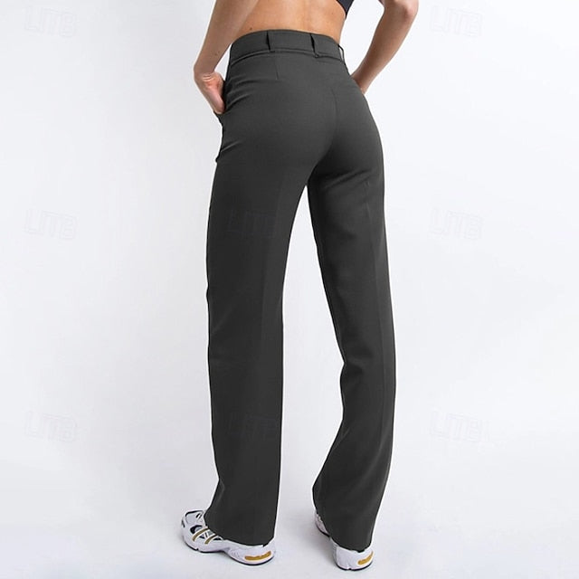 Women's Wide Leg Dress Pants Streetwear Casual Full Length