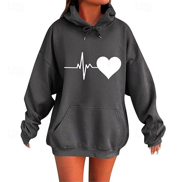 Women's Lounge Hoodie Fleece Pullover Sweatshirt with