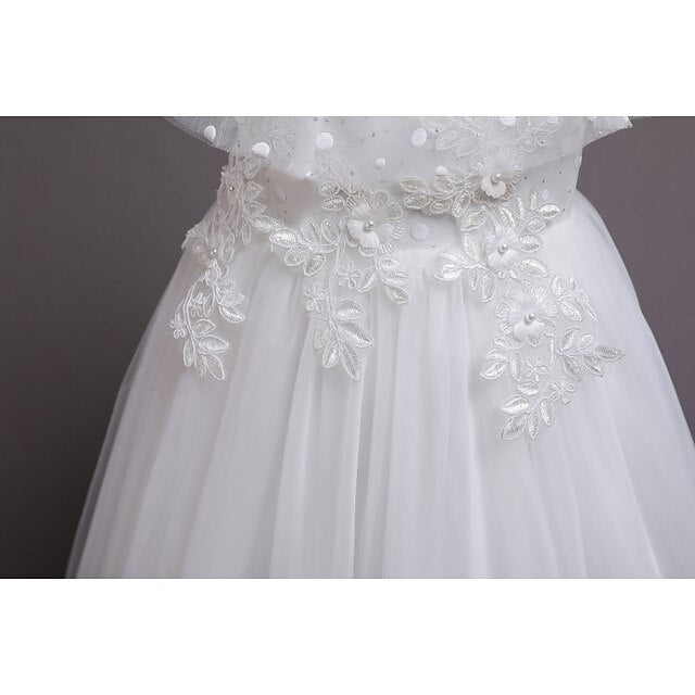 Girl Solid Party Kids Girls' Flower Dress Color