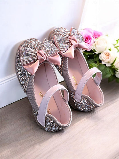 Jane Shoes Sparkly Girls' Bow – Rhinestone Mary Glitter