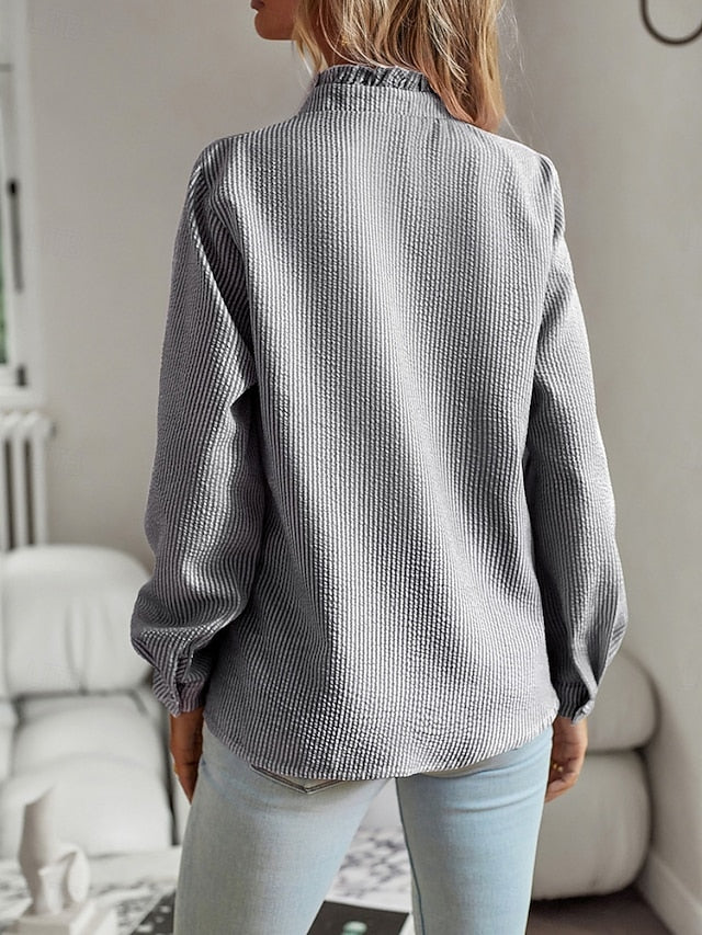 Women's Casual Shirt Button Up Shirt Blouse Buttons Print