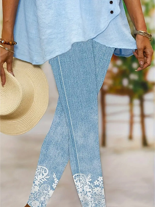 Women's Leggings Vacation Vintage Ethnic Style Ankle-Length