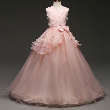 Dress Kids Flower Girls' Colored Girl Solid