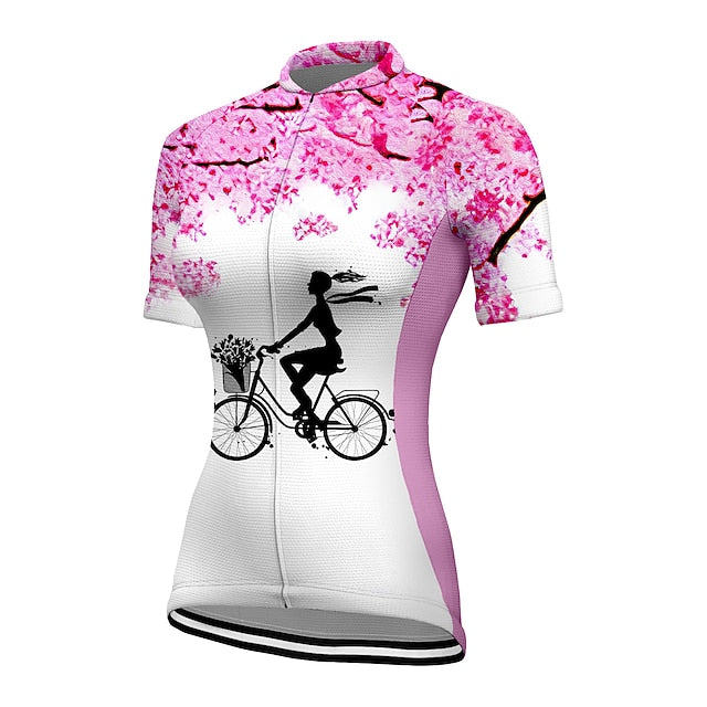 Floral Cycling Short Botanical Jersey Women's Sleeve Bike