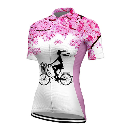 Floral Cycling Short Botanical Jersey Women's Sleeve Bike