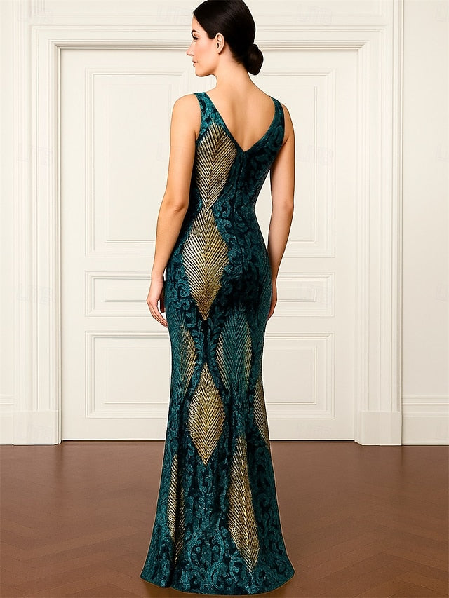 Mermaid Trumpet Floor Length Wedding Guest Dress Formal Dresses