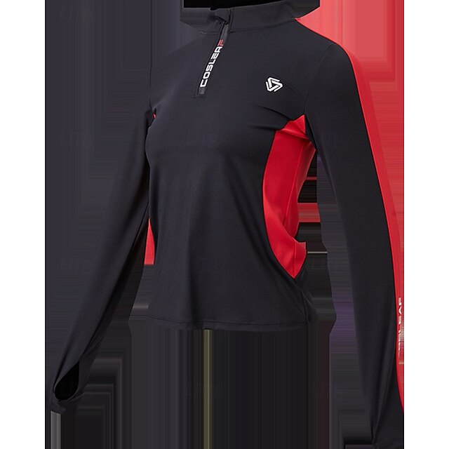 Sweatshirt Long Zipper Women's Running Top Sports Quarter