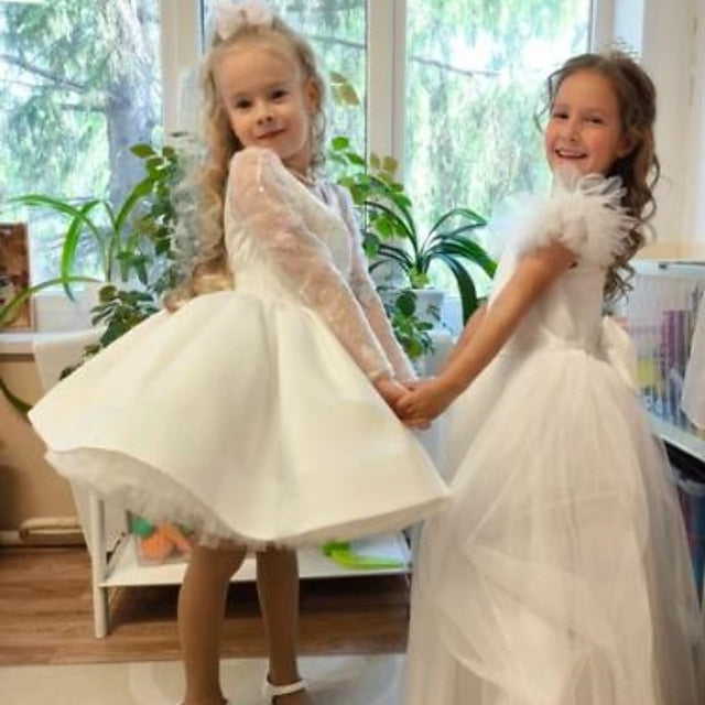 First Communion Girl Girls' Dress Kids Party Flower