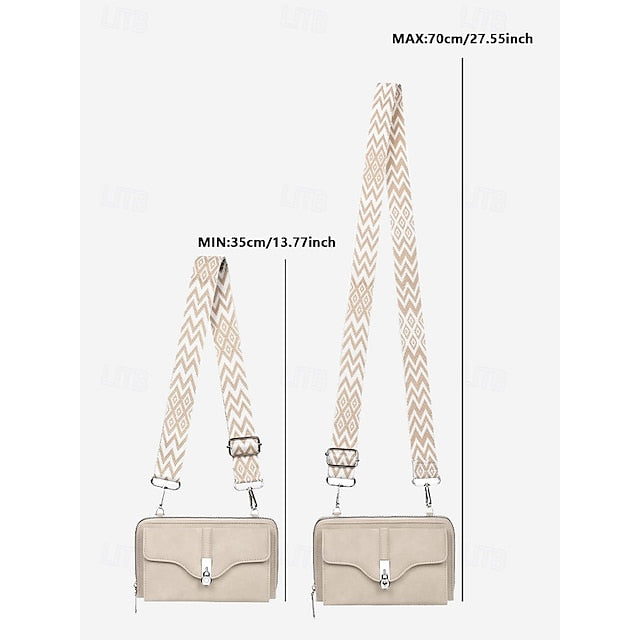 Crossbody Faux Women's Geometric Bag Pattern with Leather