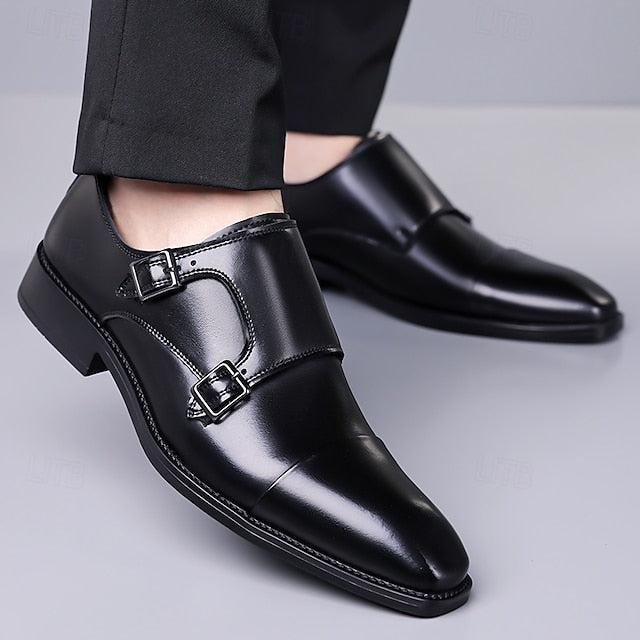 Elegant Shoes – Double Strap Monk Leather Men's