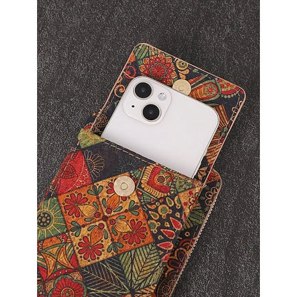 Women’s Vintage Adjustable Boho Phone Bag with Crossbody