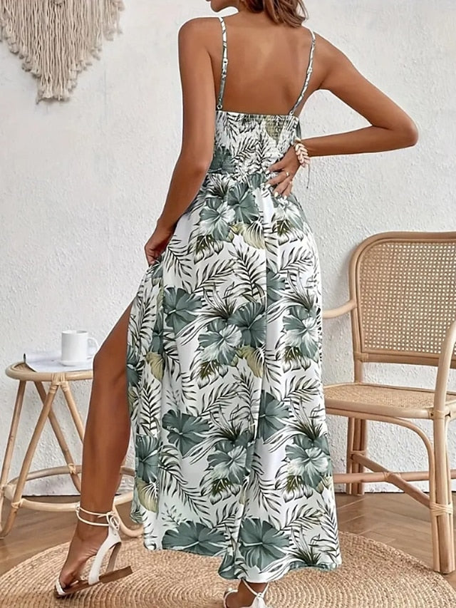 Women's Midi Dress Floral Dress Summer Dress Slip Dress