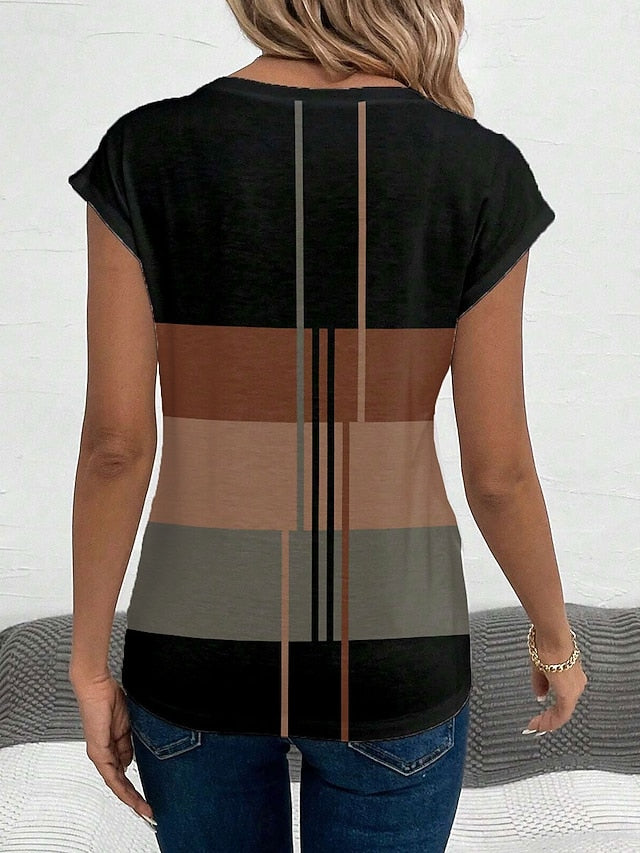 Women's Camisole Tank Top Geometric Casual Sleeveless V