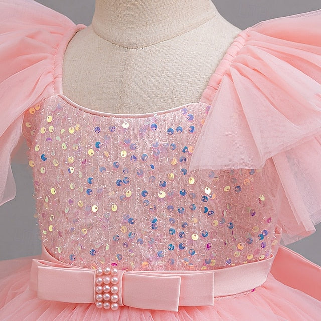 Party Dress Sleeveless Wedding Kids Sequin Girls' Special