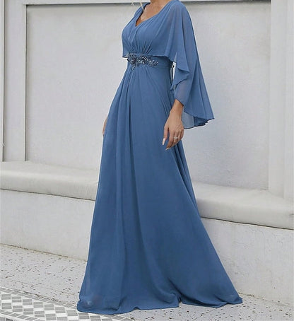 Bride V Party Floor Elegant Mother Dress Neck of the