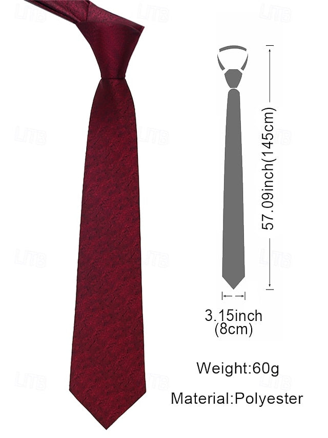 – Men's Polyester Stylish Herringbone Christmas Tie