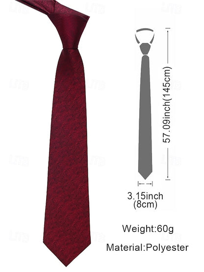 – Men's Polyester Stylish Herringbone Christmas Tie