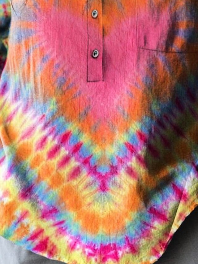 Women's Blouse Print Heart Tie Dye Vacation Vintage Daily