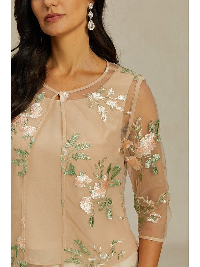 Women's Cardigan Lace Embroidered Elegant Floral Formal