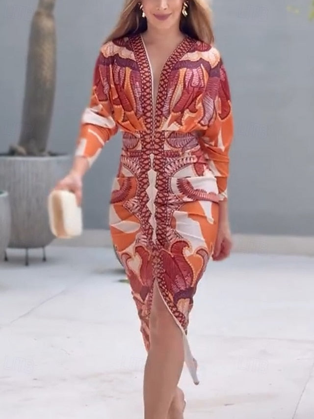 Women's Midi Dress Sheath Dress Boho Dress Elegant Fashion