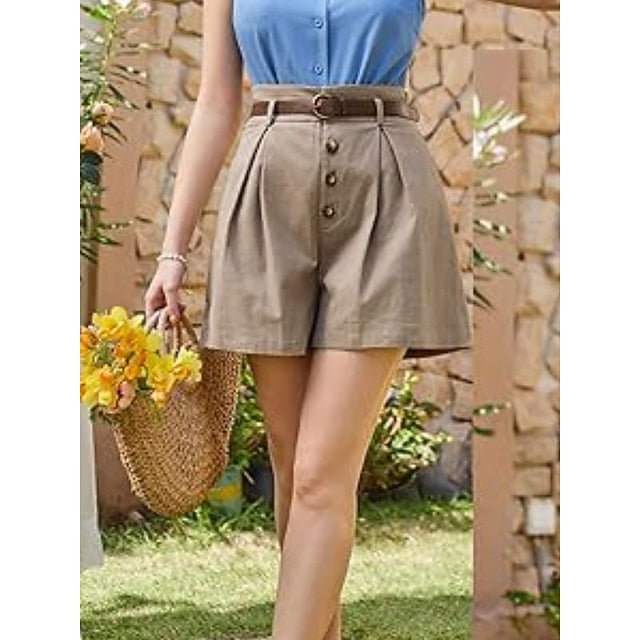 Women's Linen Like Faux Cotton Linen Sweatpants Chinos