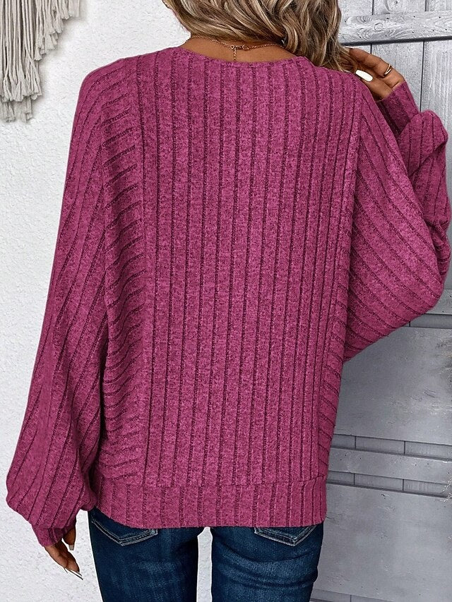 Top Women's Color Fashion Tee Solid Classic T Stylish Shirt