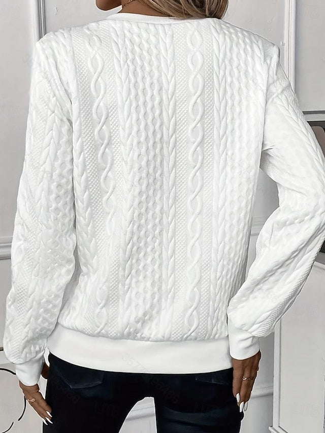 Women's Sweatshirt Solid Color Elegant Daily Casual Long