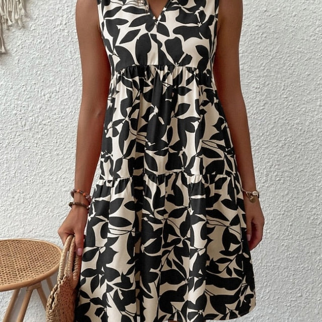 Women's Mini Dress Floral Dress Print Dress Classic Modern